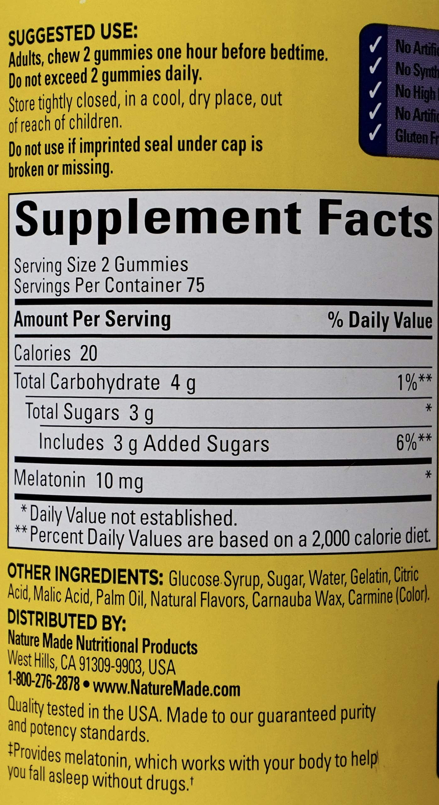 Nature Made Melatonin 10 mg Gummies, 150 ct.