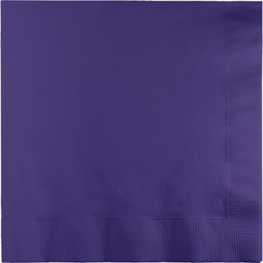 Party Central Club Pack of 240 Purple Square Disposable Beverage Napkins 6.5"