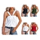 thumbnail image 5 of Camiseta sin mangas con tirantes para mujer, chaleco con cuello sin espalda y sin mangas de Color sólido, ajuste delgado para verano, 5 of 7