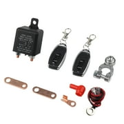Supsupsiu Wireless Dual Remote Car Battery Disconnect Relay Master Kill Cut-off Switch 12V