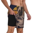 thumbnail image 3 of Goofa Pug dog Yoga Printed Men's Swim Trunks Board Shorts Quick Dry Mens Swimming Trunks with Compression Liner,Breathable Fit Hawaii Beach Shorts-3X-Large, 3 of 9