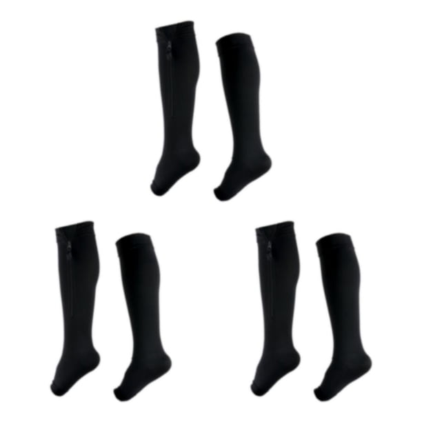 Qarigey Calcetines de compresión graduados para mujer cómodos y efectivos de poliuretano para moderno y seguro graduado para hombre negro XL Type1 NO1