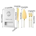 thumbnail image 2 of Ceramic Pearl Handle Cake Knife and Server Set, Stainless Steel Spatula with 2 Dessert Forks, Elegant Baking Tools for Wedding Cake Cutting, Anniversary Gift Idea(A), 2 of 2
