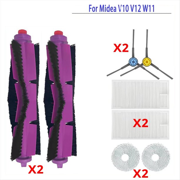 Accesorios para Aspiradora Robot para V10, V12, J12 Ultra, Cepillo Lateral Principal, Filtro HEPA, Bolsa para Polvo, Trapo