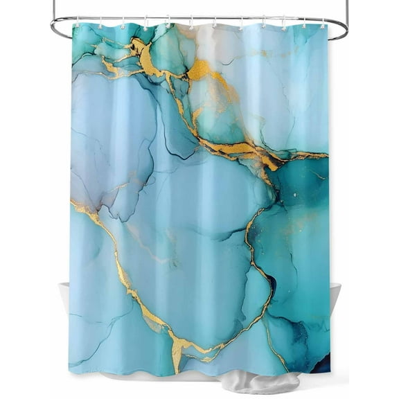 Shower Curtain Shower Curtains for Bathroom, Waterproof Polyester Shower Curtain Set with Hooks, Small Stall Size 36" x 72"