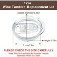 thumbnail image 3 of 12oz Wine Tumbler Replacement Lids 2 Pack,Spill Proof Splash Resistant Silicone Sliding Covers,Straw Friendly, BPA Free.Inner Diameter 2.8''2.8'' (2 PACK), 3 of 5