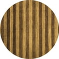 thumbnail image 1 of Ahgly Company Indoor Round Abstract Brown Modern Area Rugs, 7' Round, 1 of 4