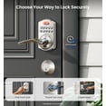 thumbnail image 4 of Veise Keypad Door Lock with Handle, Keyless Entry for Front Door & Bedroom, Electronic Lock with Code, Auto-Locking, Easy Installation, Passage Mode, Satin Nickel, 4 of 9