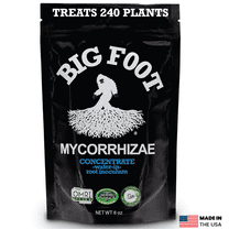 Big Foot Mycorrhizae for Plants, Potted Plants and Gardens - Concentrate Fully Dissolves in Water, Year Round Organic Fertilizer for Root Growth and Healthy Soil - 8 Ounces of Mycorrhizal Inoculant