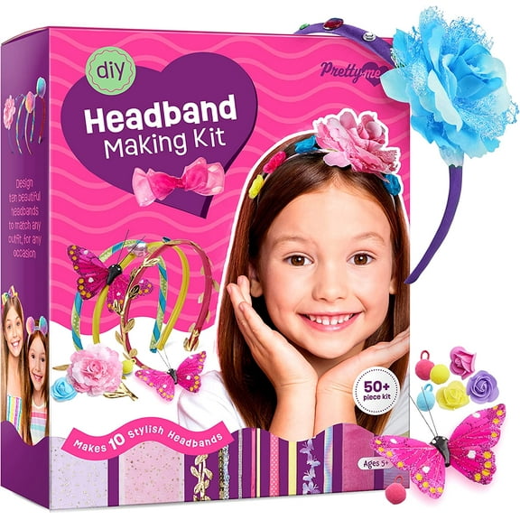 Pretty Me - Headband Making Kit for Girls - DIY Hair Accessories Set - Arts & Crafts Gift for Ages 5-12 Year Old Girl