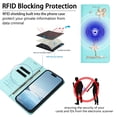 thumbnail image 5 of Leather For Samsung Galaxy S26+ 5G Case 【RFID Blocking】Ballet Girl Flip Wallet Leather Case With Card Holder Magnetic Closure  Phone Cases Cover,Green,For Galaxy S26+ 5G, 5 of 8