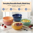 thumbnail image 4 of MASTERCOOK 34 oz Plastic Bowl Set of 6 Unbreakable Stackable Bright, 4 of 7