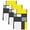 Yellow, variant on Modern Geometric Red Black Kitchen Towels Set of 2, Abstract Minimalist Color Blocks Absorbent Dish Towels for Kitchen, Microfiber Hand Towel, Quick Drying Tea Towel for Cleaning Dishcloths