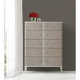 thumbnail image 2 of Michael Amini Lanterna Wood Highboy Chest in Silver Mist Finish, 2 of 16