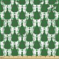 thumbnail image 2 of Ambesonne Abstract Fabric by the Yard Upholstery, Jungle Tone Shapes Pattern, 3 Yards, Hunter Green White, 2 of 5