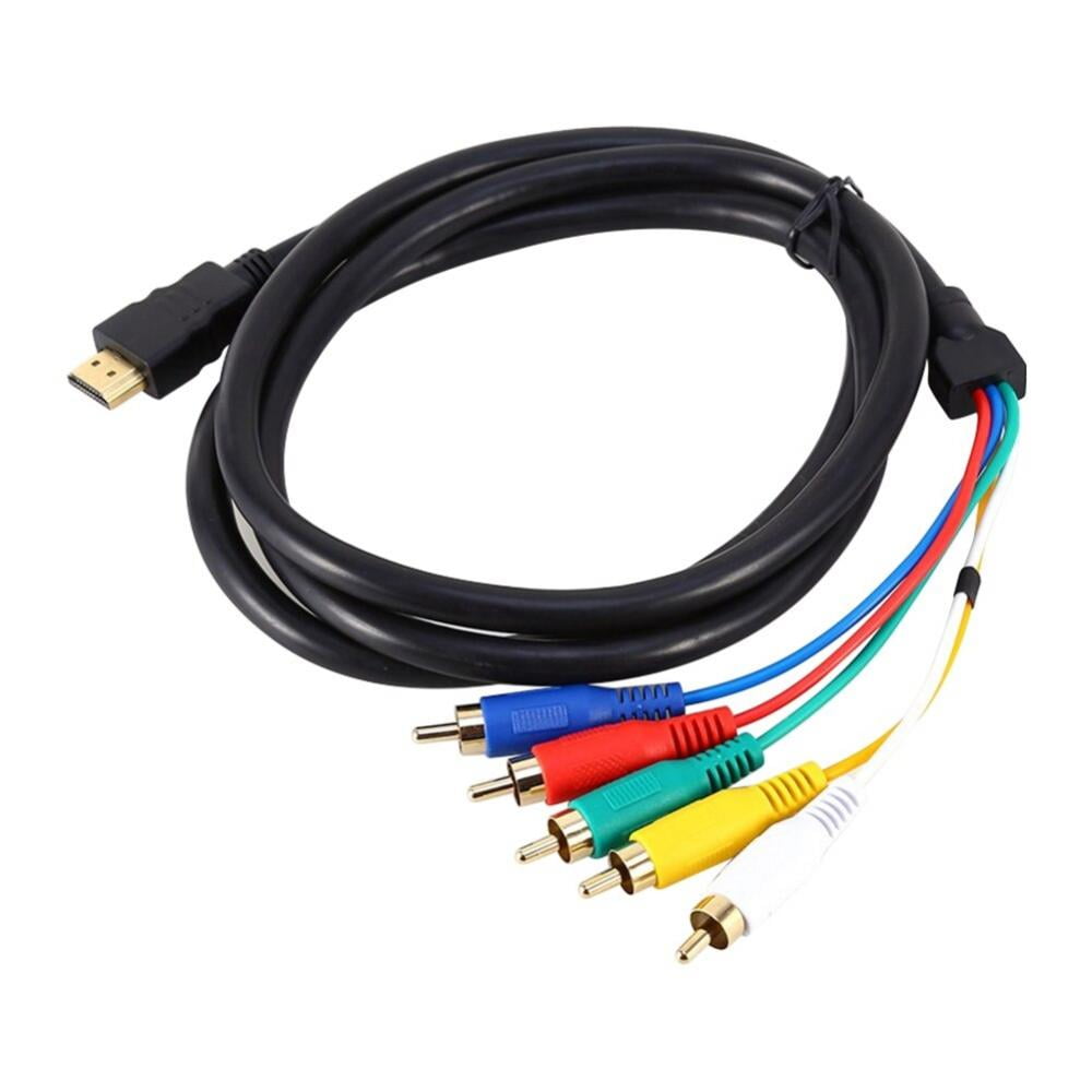 1.5M HDMI-Compatible to 5RCA Cable 1080p Audio Video Component Converter HDTV to 5RCA Cable PC,Laptop,Camera Plug&play - Walmart.com