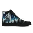 thumbnail image 5 of Coolcustomize Men's Lightweight High-Top Sneakers - Lace-Up Shoes with Wolf Graphic, Urban & Outdoor Shoes, Gym, Hiking, Casual Attire - Black Synthetic Upper, Sporty Design, Breathable Fabric Lining, 5 of 11
