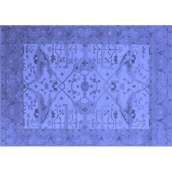 Ahgly Company Indoor Rectangle Oriental Blue Industrial Area Rugs, 3' x 5'