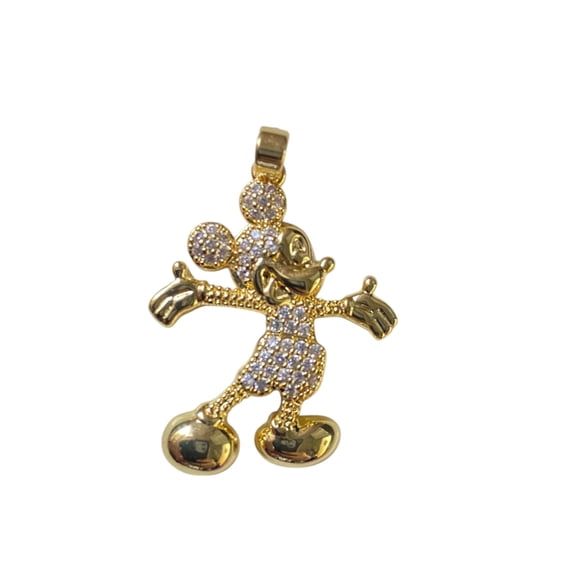 14K Bonded Gold Mickey Mouse Charm by Artisan Jeweler