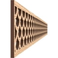 thumbnail image 3 of Ekena Millwork 46 3/8"W x 4"H x 1/4"T Hudson Fretwork Moulding, Red Oak, 3 of 13