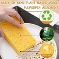 thumbnail image 3 of Sponges Washing Up Sponge, 10 Pack Natural Cellulose Sponges Pop up Sponges Compressed Wood Pulp(Yellow), 3 of 5