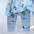 thumbnail image 5 of CAUYDY Sizes 5-6 Years Little Kids Boys Pjs Toddler Girl Clothes Long Sleeve T-Shirt and Elastic Waist Pants 2Pcs Comfy Baby Sleepers Summer Fall,Blue, 5 of 6