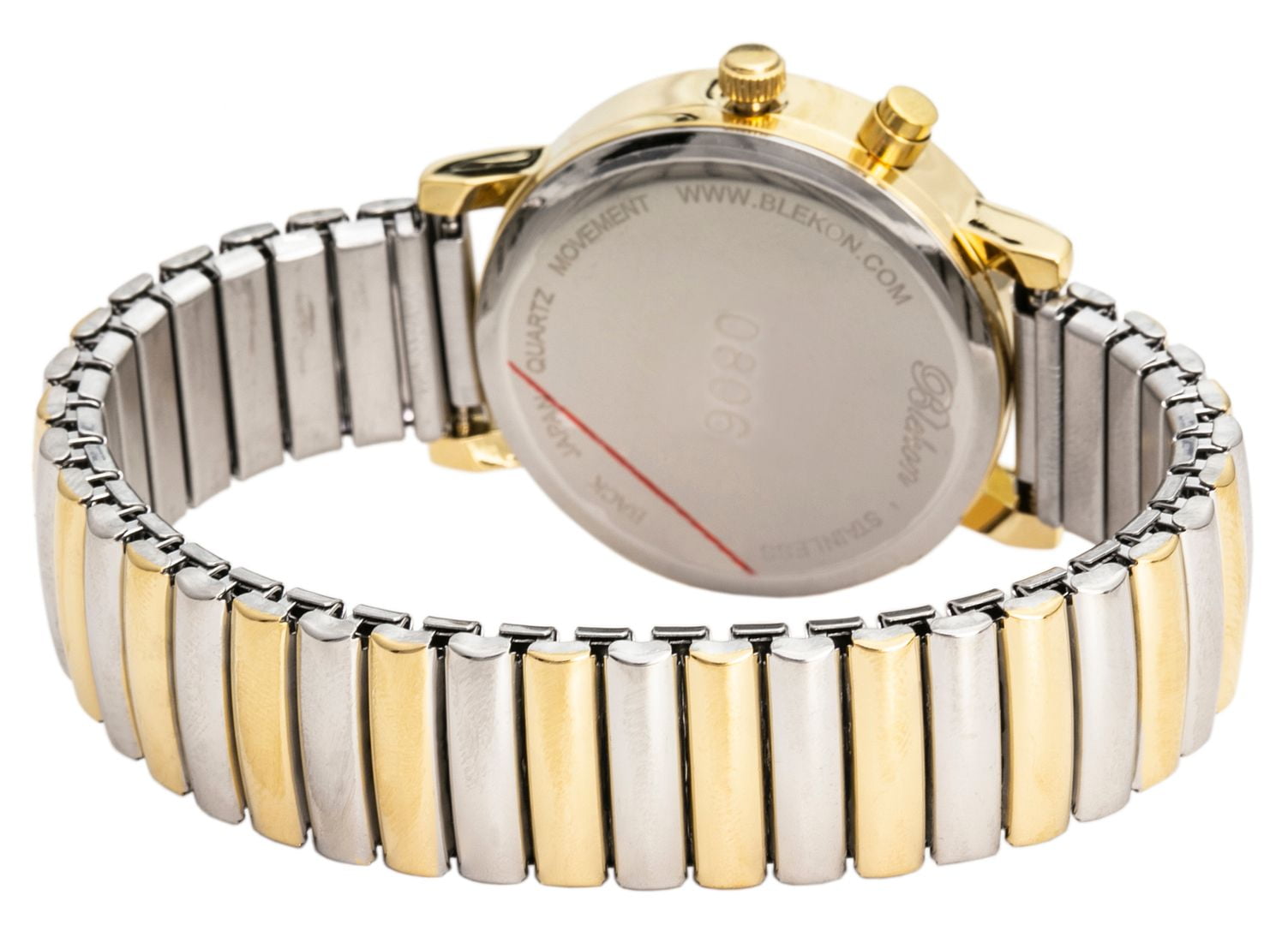 Blekon Original Light Up Dial Watch for Ladies 33mm Case Push Button Glossy Expansion Band - Analog Watch with Glow in The Dark Dial, Ideal for Everyday and Party Wear