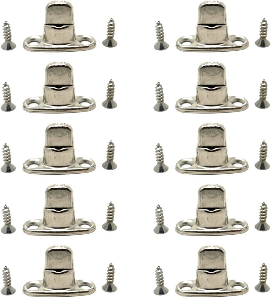 10 PK + Screws, Stainless, Military Canvas Tarp Twist Tie Connector Fastener