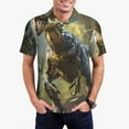 thumbnail image 1 of Fotbe Ferocious Dinosaur Camiseta Polo de Golf para Hombre con Estampado – Camisa Deportiva Transpirable con Cuello Abotonado-Large, 1 of 6