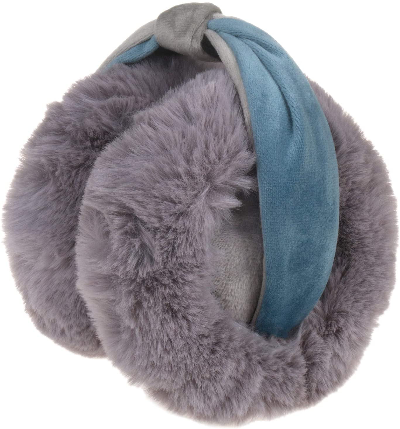 Womens Faux Fur Earmuffs Foldable Fluffy Warm Ear Warmer Cute Reindeer Headband 
