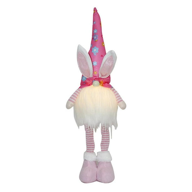 Apricot 2 Hecho a mano de Pascua de pie conejito Gnomo conejo juguetes de peluche muñeca fiesta decoración de Pascua