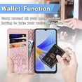 thumbnail image 4 of for Oppo A17 PU Leather Flip Wallet Case, Cute Cat Dog Cartoon Style with Card Slots Holder Phone Cover Case for Oppo A17 MG Rose Gold, 4 of 9