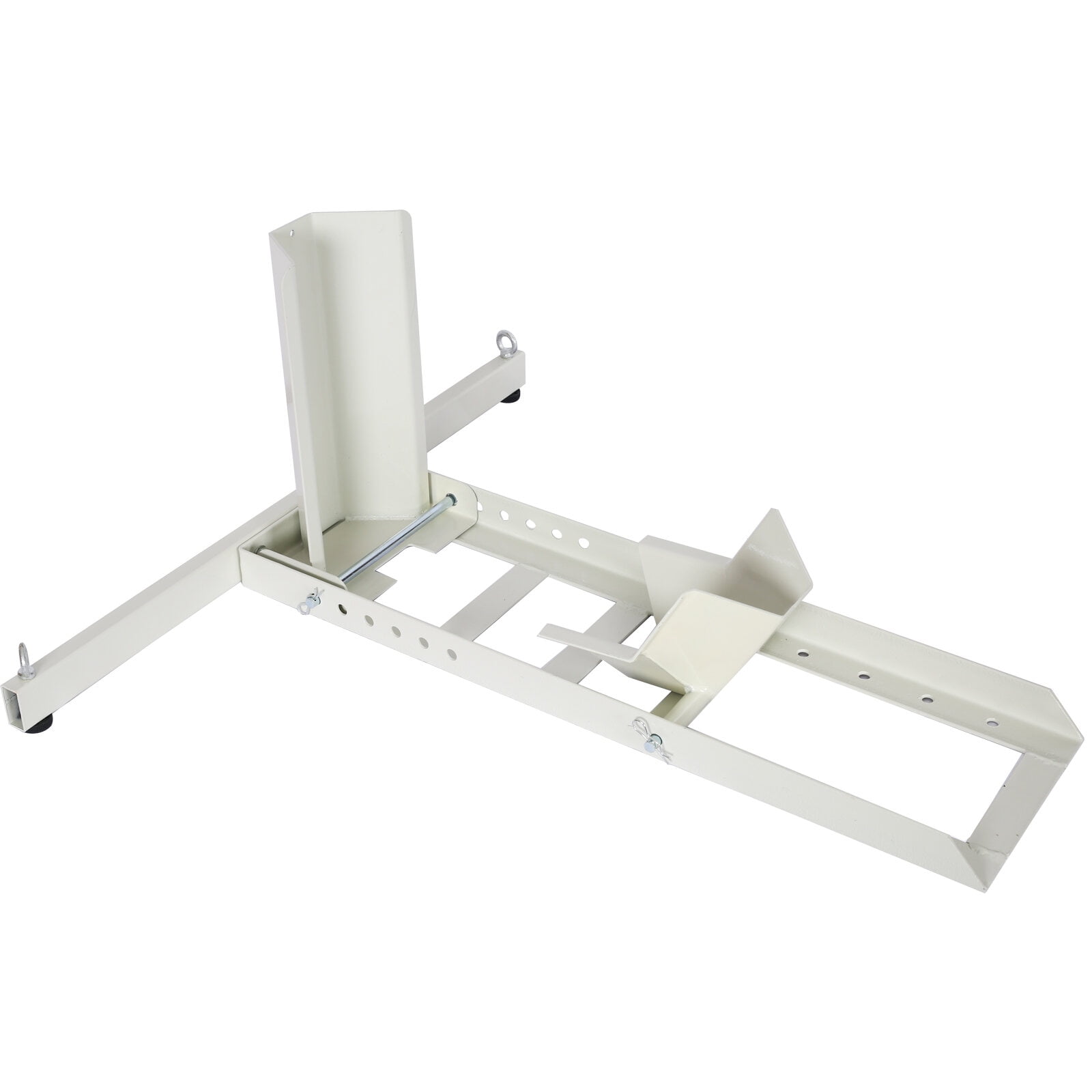 , 1800 Lb. Capacity Motorcycle Stand/Wheel Chock,adjustable heavy duty with 4 sets tie down, Gray ,Steel ,