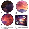thumbnail image 4 of Designart "Space Landscape Pink Moon Sunrise I" Oversized Landscapes Framed Wall Art - Modern Pink Abstract Landscapes Bedroom Framed Canvas Wall Art, 4 of 7