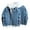 Blue, variant on Herrnalise Men's and women's fall and winter large size loose denim splicing jacket Blue