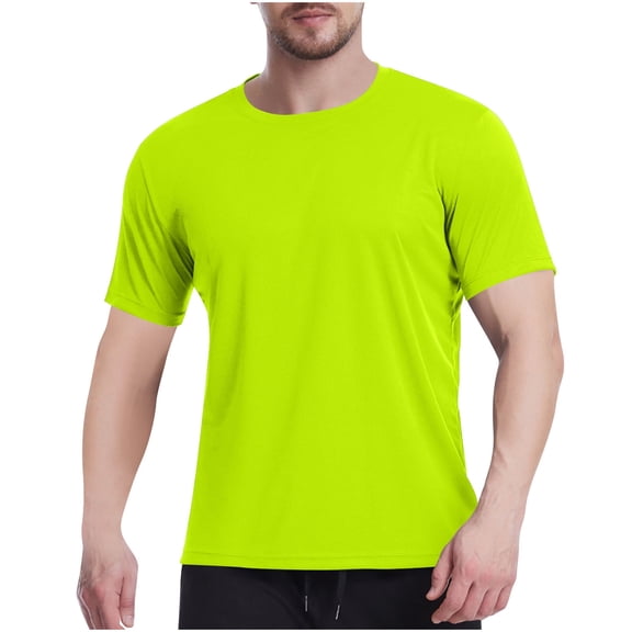 Enridrech Casual Breathable Tee for Men Lightweight Thin Solid Color T Shirts Comfortable Basic Short Sleeve Shirt