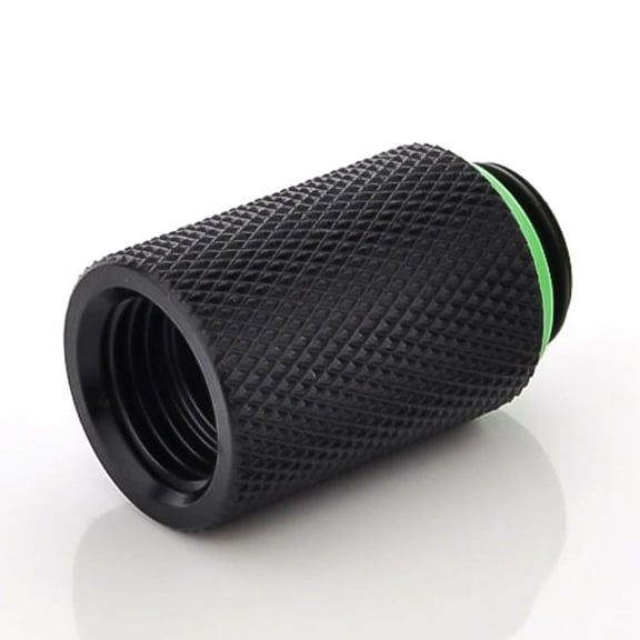 Bitspower G1/4" Male to Female Extender Fitting, 25mm, Matte Black