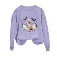 thumbnail image 6 of Aboser Lovely Halloween Sweatshirts for Women Graphic Shirt Classic Crewneck Tunics Warm Cozy Long Sleeve Pullover Sweatshirt Y2k Clothes, 6 of 7