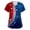 #01 Watermelon Red, variant on America 250 Years Scrub Shirt for Women American Flag Print Fourth Of July Patriotic Star V Neck T Shirts Short Sleeve Classic Fit Summer Nursing Uniforms with Pockets, #01 White, M