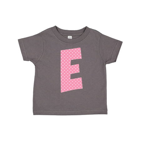 

Inktastic Pink and White Polka Dots Letter E Gift Toddler Boy or Toddler Girl T-Shirt