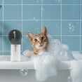 thumbnail image 7 of Skin-Friendly Soft Silicone Pet Brush with Shampoo Dispenser, Long Handle Cat and Dog Bath Brush for Long Short Haired Dogs and Cats, 2-in-1 Cat Grooming Brush Massage Brushes Fast Drying, Gray, 7 of 7