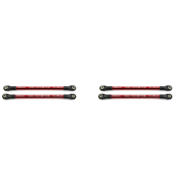 4 Uds Varilla de Enlace de Varilla de Empuje de Aluminio 5318X 5318 Anodizado Rojo para 1/10 E- Summit Piezas de Actualización de Coche RC
