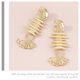 thumbnail image 3 of unbranded 1Par Pendientes Colgantes Dorados Elegantes Para Mujer Estilo Hueso De Únicos Y Modernos, 3 of 7