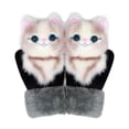 thumbnail image 2 of Guantes de invierno Cola para mujer Guantes cálidos a prueba de viento gato, 2 of 8