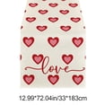 thumbnail image 3 of Valentine's Day Table Runner | Linen Kitchen Tablecloth Heat Insulation Placemat | 72x13 Inch Party Decoration for Dining Table, 3 of 7