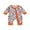 Orange, variant on Wassery Baby Boys Girls Footies Rompers Newborn Halloween Jumpsuit Long Sleeve Dinosaur Print Long Sleeve Zipper Bodysuits 3 6 12 18 Months Infant Cute Fall Clothes