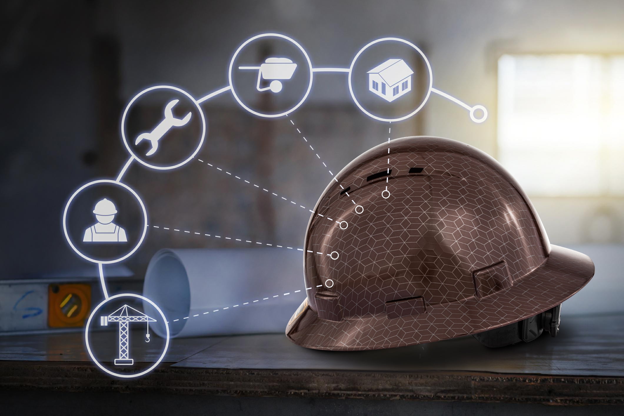 ProtectX Premium Full Brim Hard Hat, Cascos De Construccion for Safety, Vented, 6-point Adjustable Ratchet Suspension, Burgundy, OSHA/ANSI Compliant