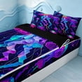 thumbnail image 2 of Erosebridal Ocean Jellyfish Zipper Twin Comforter Sets with Fitted Sheet and 2 Pillowcases, Sea Animal Zipper Bedding Set, Black Reversible, 2 of 7