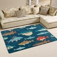 thumbnail image 2 of Dreamtimes Lightweight Soft Area Rugs 60 x 39 inch (5'x 3'3"), Colorful Fishes Floor Mat for Kids Playing Room Hardwood Floor Living Room Nursery Rugs, 2 of 6