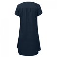 thumbnail image 3 of Jophufed Womens Summer Dresses Plus Size Short Sleeve V-Neck Casual Hot Vacation Solid Color Party Beach Mini Shirt Dress, 3 of 8